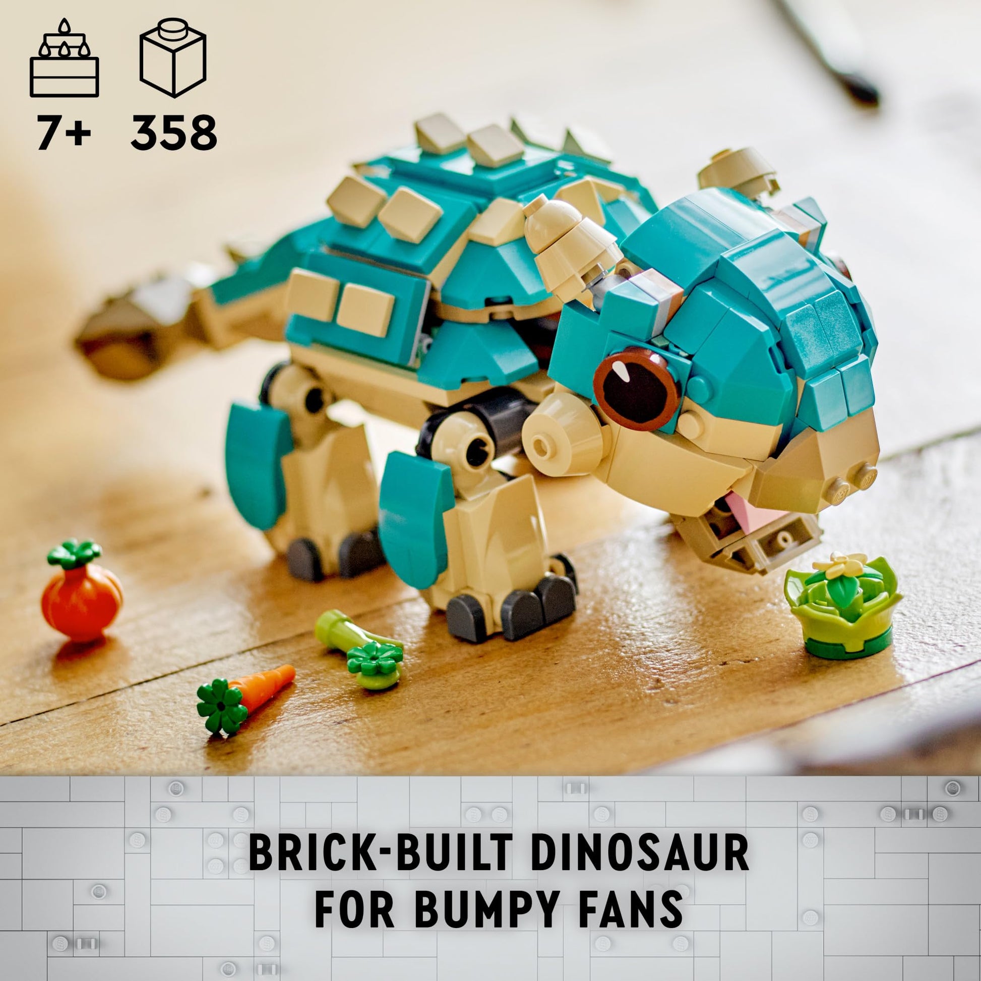 LEGO Jurassic World Baby Bumpy: Ankylosaurus Dinosaur Toy for Camp Cretaceous Fans and Kids Aged 7 Plus, Fun Build-a-Dinosaur Jurassic Park Toy