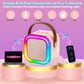 Mini Karaoke Machine KTV Machine for Kids Mini Karaoke Machine with 2 Wireless Microphones,Karaoke Machine for Kids High Sound Quality Kids Karaoke