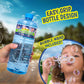 Made in USA Bubble Solution Refill with Wand 64oz Non Toxic Dye Free (1/2 Gallon), Kids Easy Grip Bottle Refill for Bubble Machine, Bubble Wands