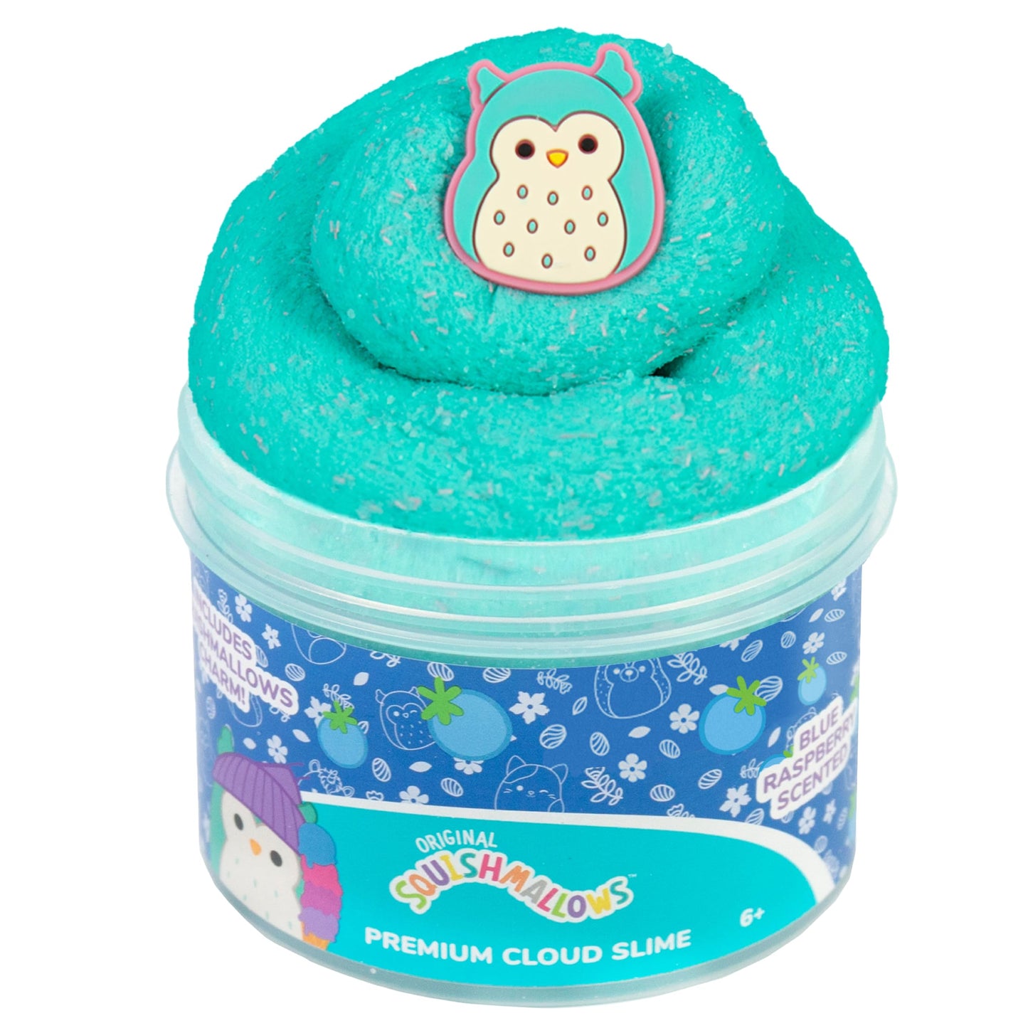 Original Squishmallows Winston Premium Cloud Slime - Limited Release, Blue Raspberry Scent, 8 oz. Jar