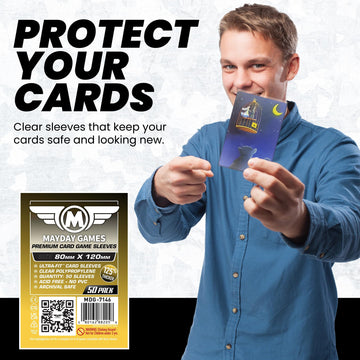 Mayday Games Dixit Premium Card Sleeves - 80x120mm 90 Micron Thick, 50 Per Pack, Oversized Clear Board Game Card Sleeves - MDG-7146