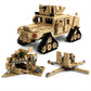 General Jim's 2-in-1 Military Brick Building Set - WWII US Army M1A2 Tank or Humvee with Rotating Turret, Adjustable Gun & Accessories - 1463-Piece