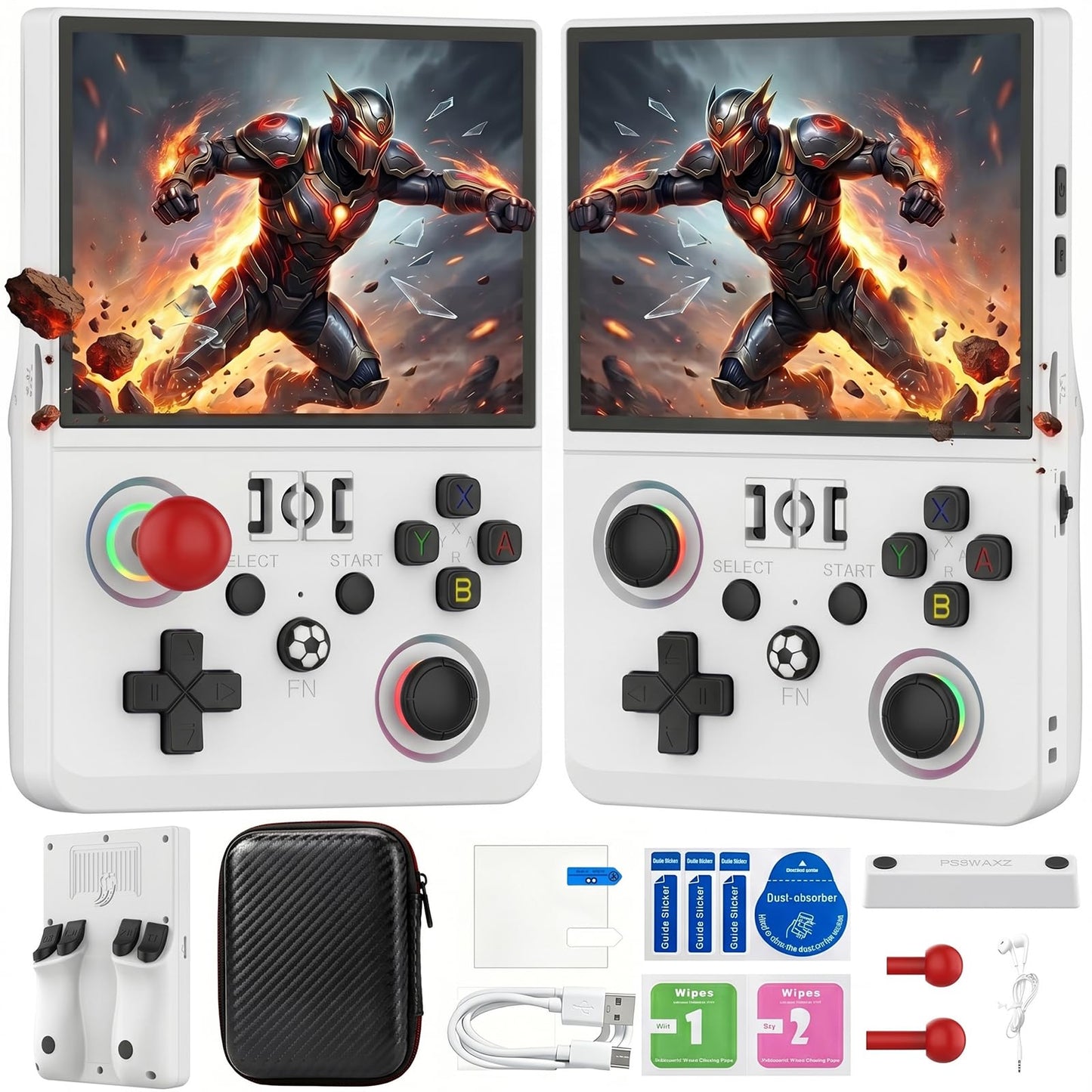 FHYRGF[22000 in 1 R36 MAX ? Handheld Game Console 4.5 inch IPS Screen Linux System with 3.5mm Wired Headphones Retro Console 4000mAh Portable Pocket