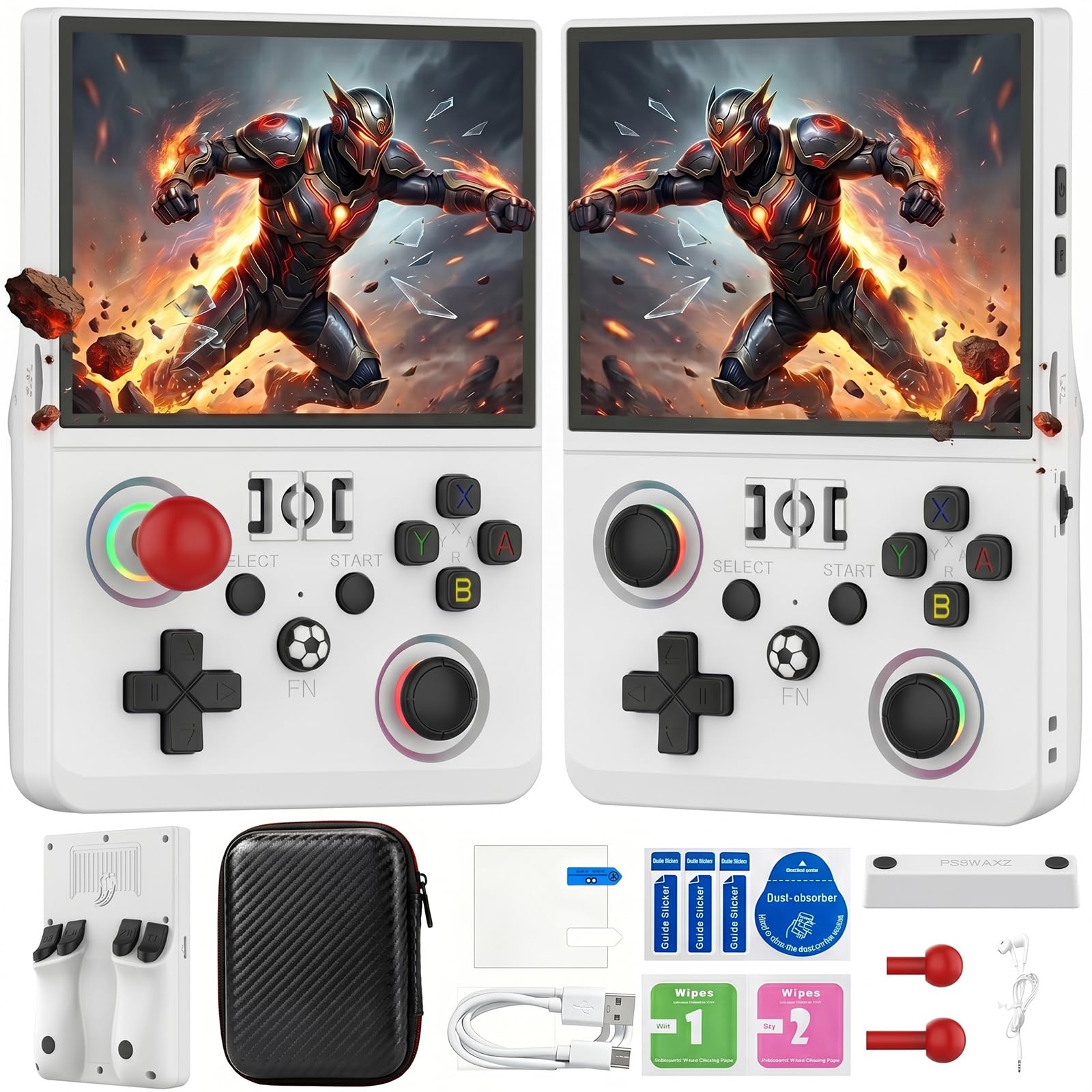 FHYRGF[22000 in 1 R36 MAX ? Handheld Game Console 4.5 inch IPS Screen Linux System with 3.5mm Wired Headphones Retro Console 4000mAh Portable Pocket