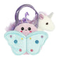 Aurora® Fashionable Fancy Pals™ Lil Butterfly™ Unicorn Stuffed Animal - Plush with Stylish Purse for Dress Up Fun - Perfect for Kids 3+ Years
