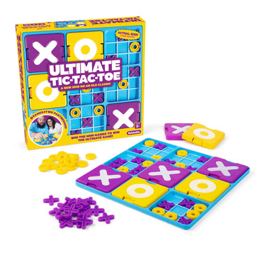Ultimate Tic Tac Toe™ By Relatable, Exciting Board Games for Family Gatherings, Great Games for Kids, Includes 1 Board, 41 Mini X's, 40 Mini O's, 5