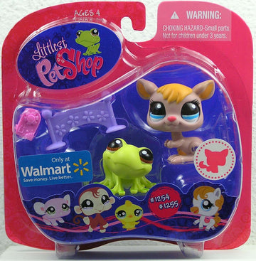 Littlest Pet Shop Kangaroo & Frog Exclusive Figure 2-Pack #1254, 1255