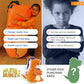 INFLATABLE DUDES Orange Dinosaur Toy 40” - Kids Punching Bag | Sand-Base