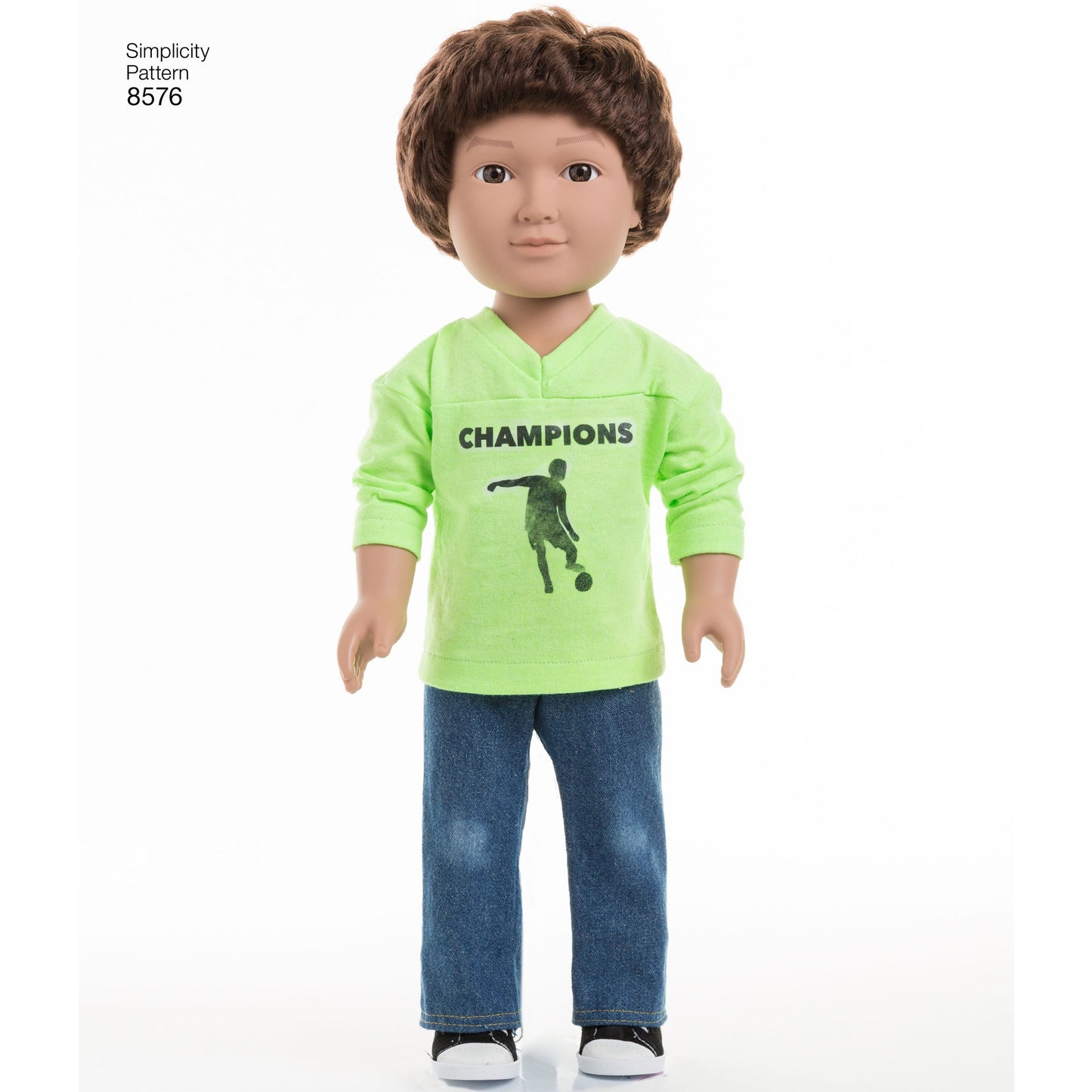 Simplicity US8576OS 18" Sport and Pajamas Unisex Doll Clothes Sewing Patterns
