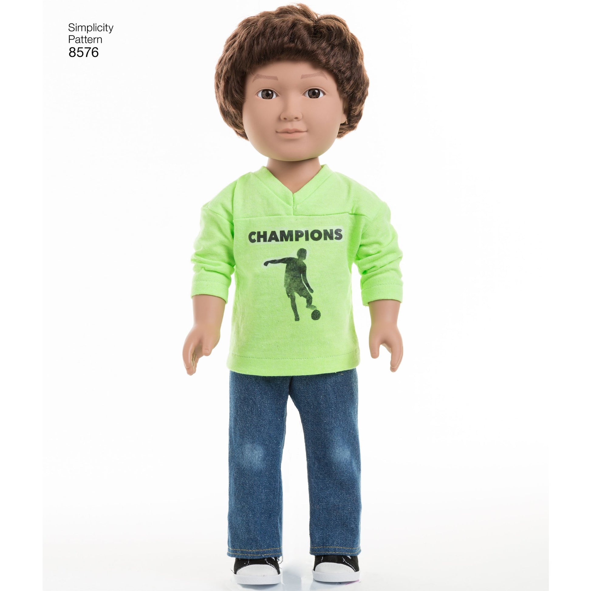 Simplicity US8576OS 18" Sport and Pajamas Unisex Doll Clothes Sewing Patterns