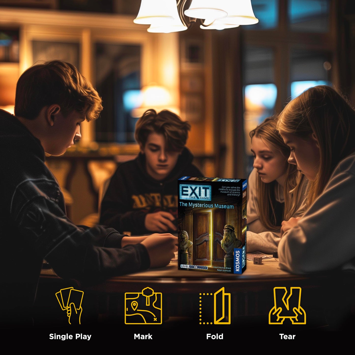 Exit: The Mysterious Museum | Exit: The Game - A Kosmos Game | Family-Friendly, Card-Based At-Home Escape Room Experience for 1 to 4 Players, Ages 10+