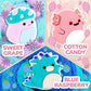 Original Squishmallows Scented Slime Jars, Variety 3 Pack with 9 Add Ins