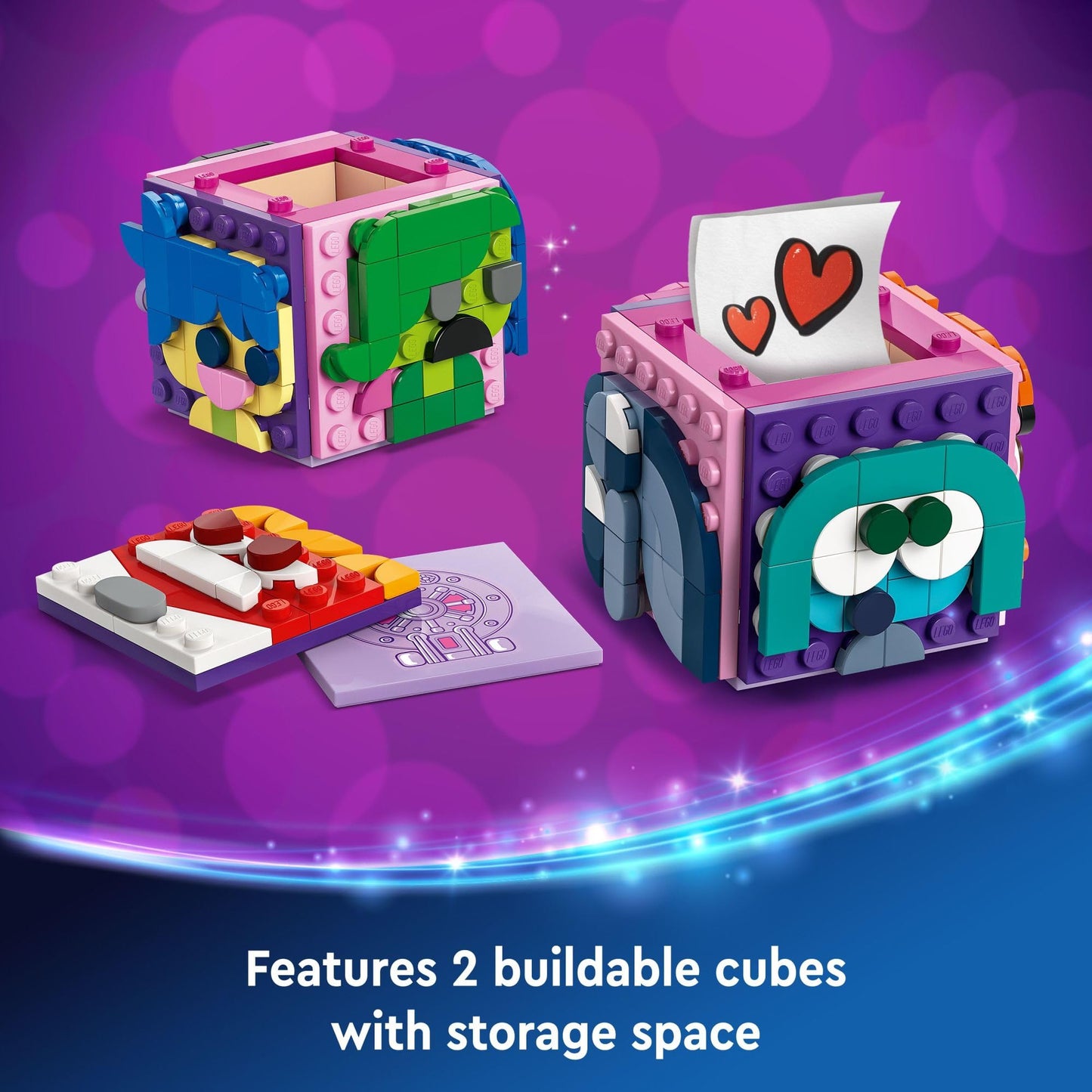 LEGO|Disney Inside Out 2 Mood Cubes from Pixar, Disney Toy Building Kit from The Movie, Fun Fantasy Toy to Share Emotions, Disney Gift Idea for Movie