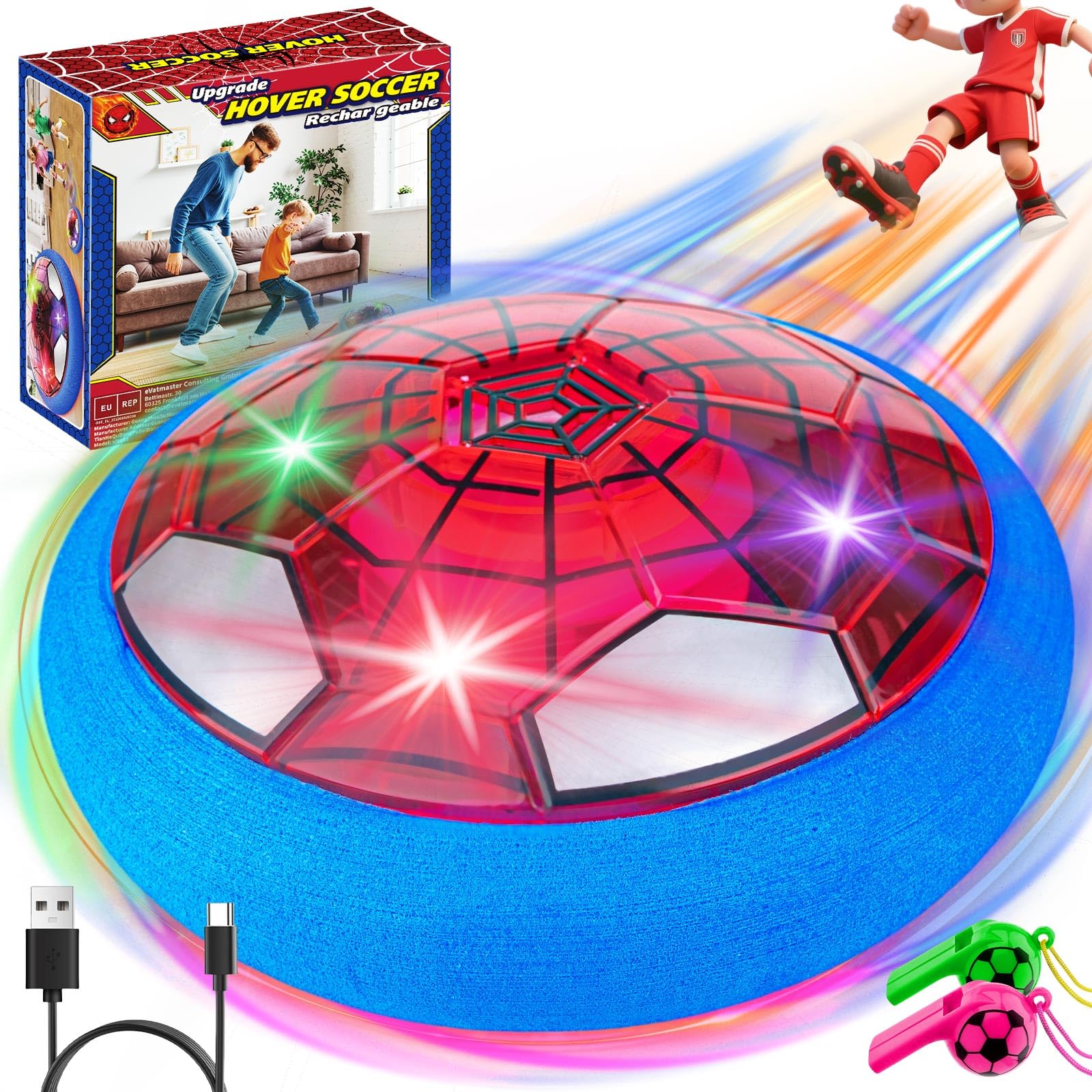 Hover Soccer Ball for Kids, Boy Girl Birthday Gifts, Outdoor Indoor Toy Games Gift for Boys Girls Age 5 6 7 8 9 10 11 12 Year Old, Kids Toys Hover