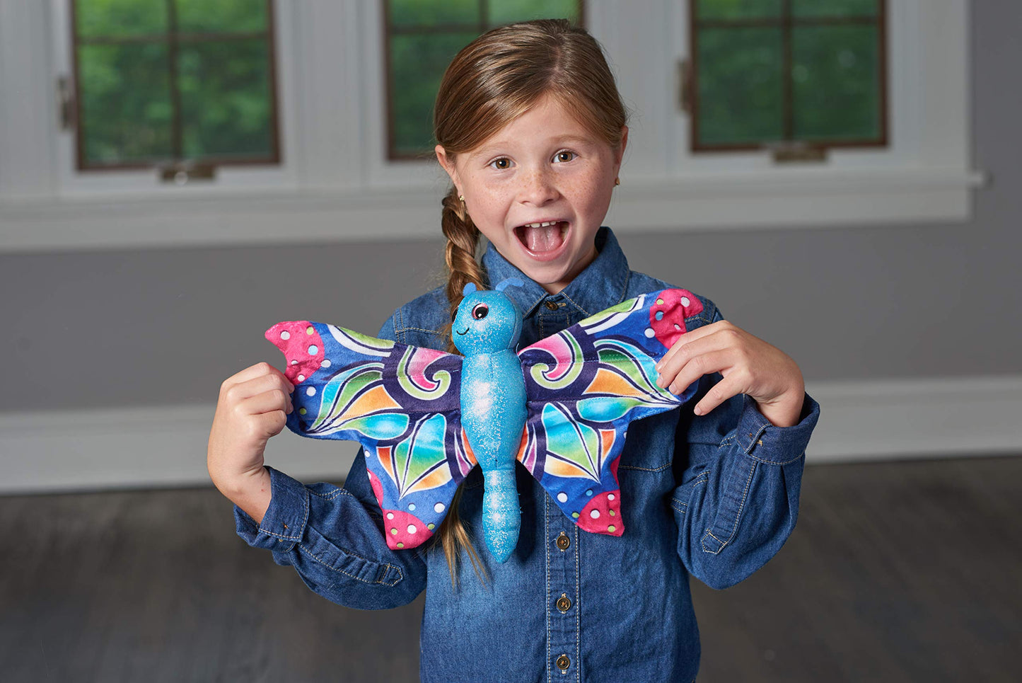 Wild Republic Huggers Colorful Butterfly Stuffed Animal - 8"