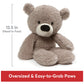GUND Fuzzy 13.5-Inch Classic Gray Teddy Bear Plush Toy for Ages 0+