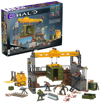 MEGA Halo Infinite Toys Building Set for Kids, Floodgate Firefight with 634 Pieces, 4 Poseable Micro Action Figures and Accessories, Gift Ideas