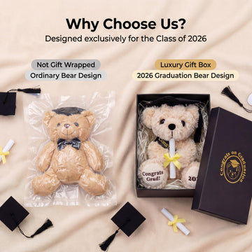 SHSEEN 2026 Graduation Bear, 8 Inch Plush with Gift Box
