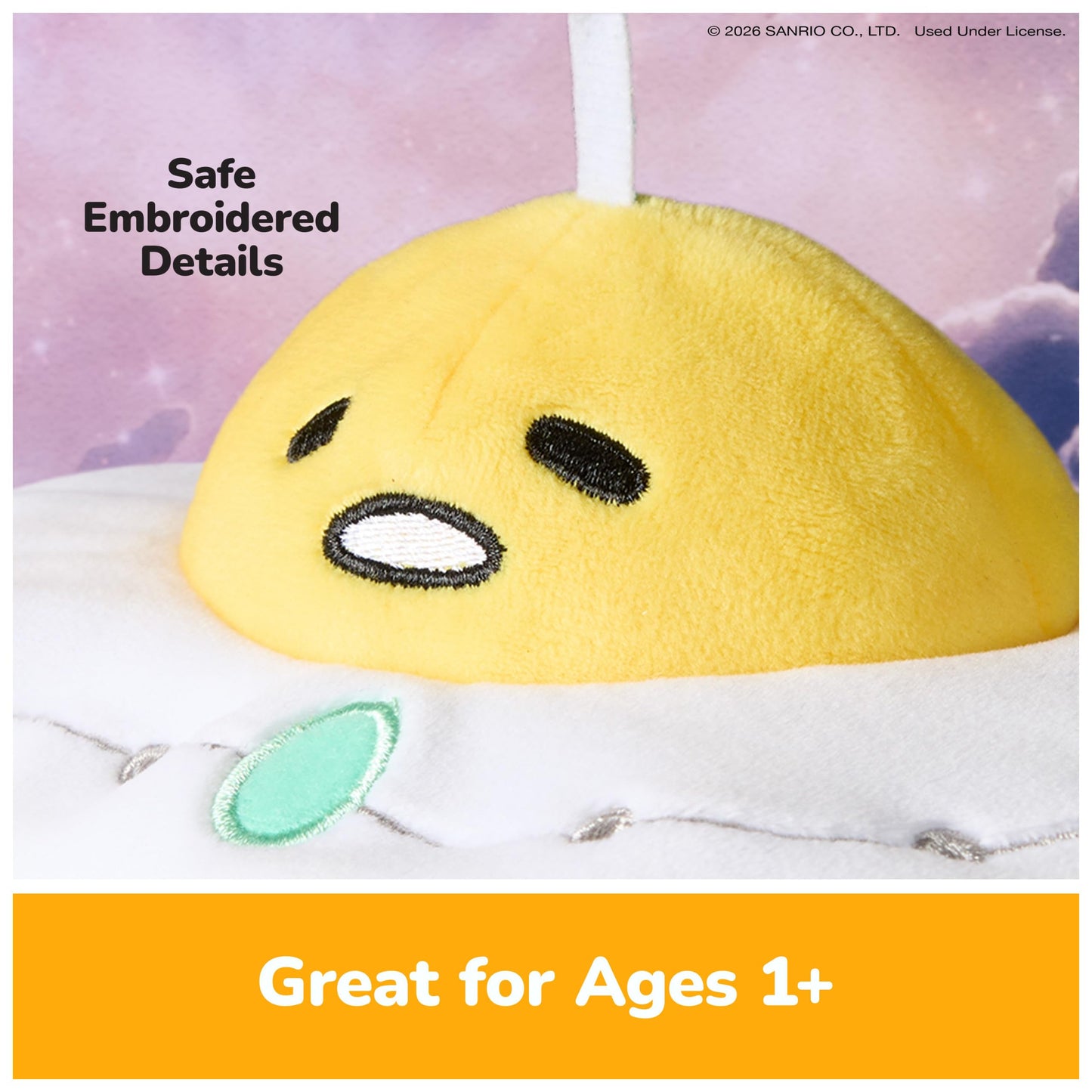 GUND Sanrio Gudetama The Lazy Egg UFO 5-Inch Space Alien Stuffed Toy