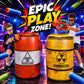 NINOSTAR Barrels Inflatables Set, Combat Battlefield Compatible with Nerf, Laser tag, Water Gun, Dart Gun, Perfect for Boys and Girls Birthday