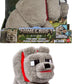 Mattel Minecraft Dennis the Wolf Plush Toy with Sound and Feeding Action