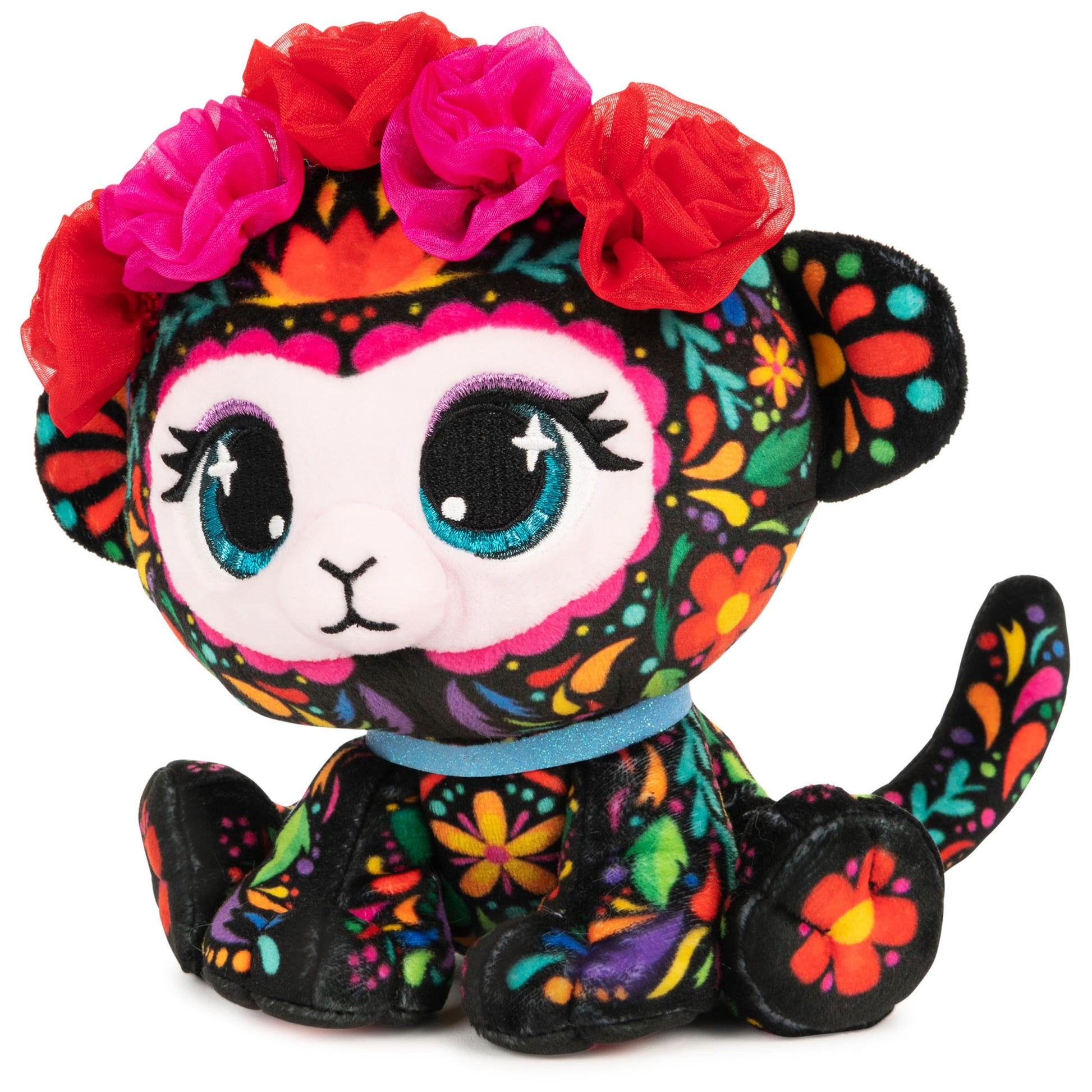 GUND P.Lushes Designer Fashion Pets Sofia Lopez Monkey Premium Stuffed Animal, Black/Multicolor, 6”