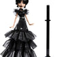 Monster High Wednesday Doll, Rave’N Wednesday Collectible in Black Gothic Gown Inspired by Dance Scene, Premium Accessories and Doll Stand