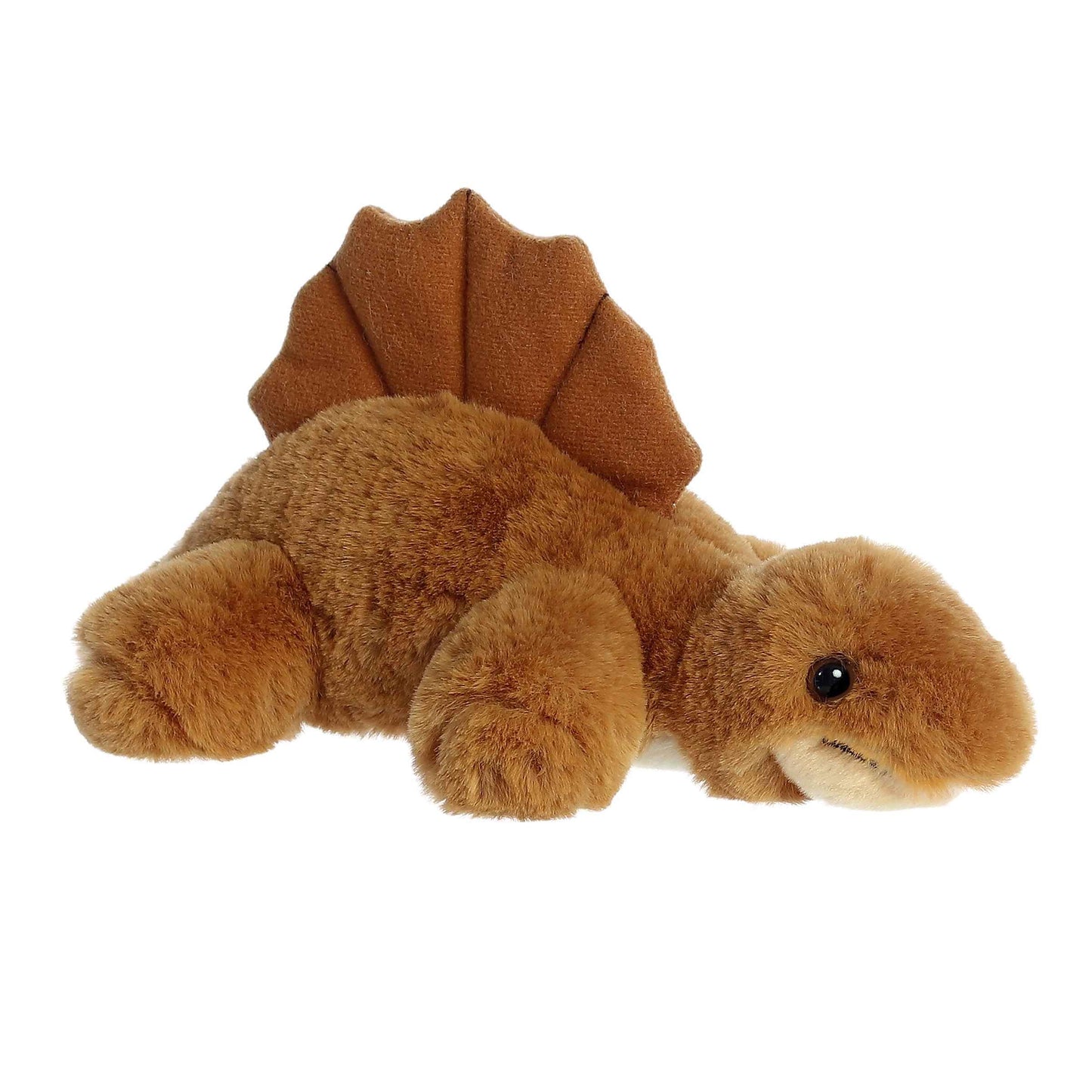 Aurora® Adorable Mini Flopsie™ Edaphosaurus Stuffed Animal - Playful Ease - Timeless Companions - Brown 8 Inches