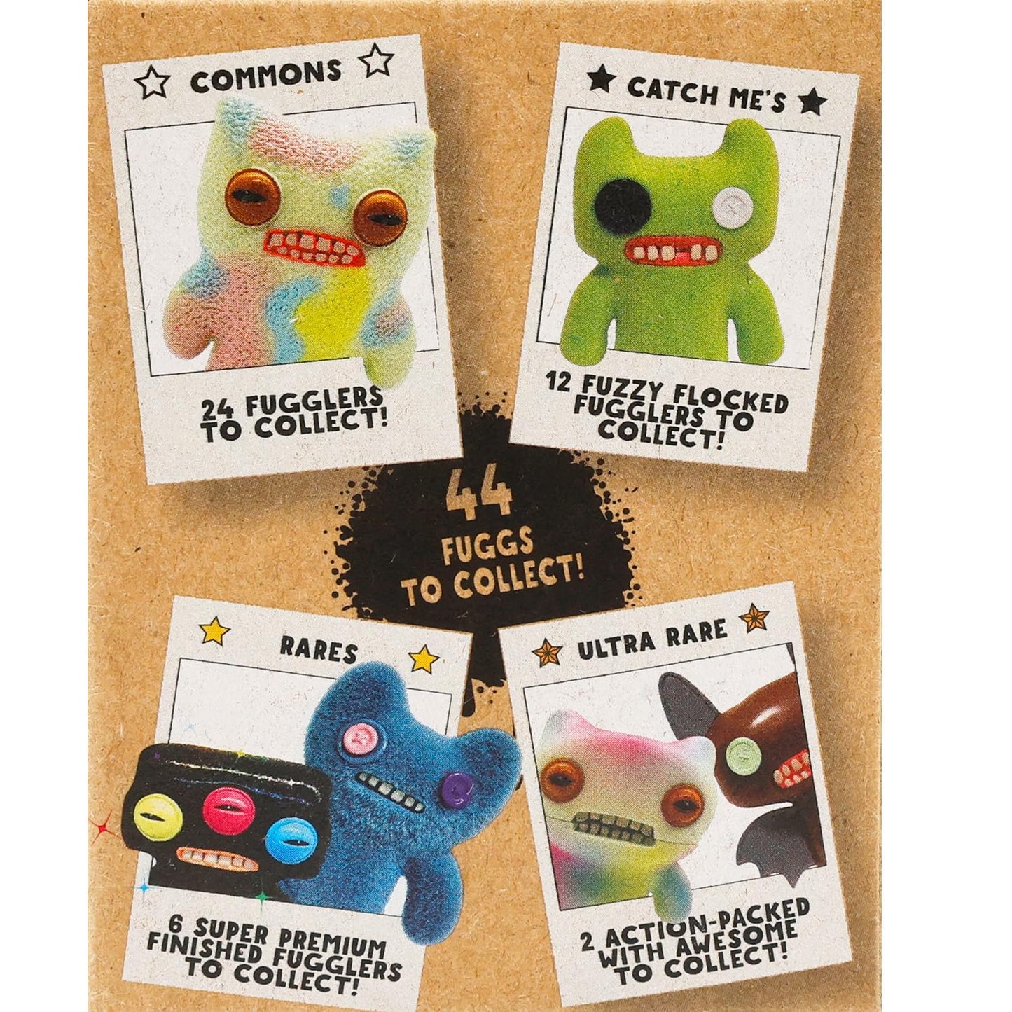 Fuggler Plushies Blind Box Set for Girls - Bundle 3 Fuggler Figures, Plus Sticker & More | Funny Ugly Mystery Plush Set for Boys, Kids