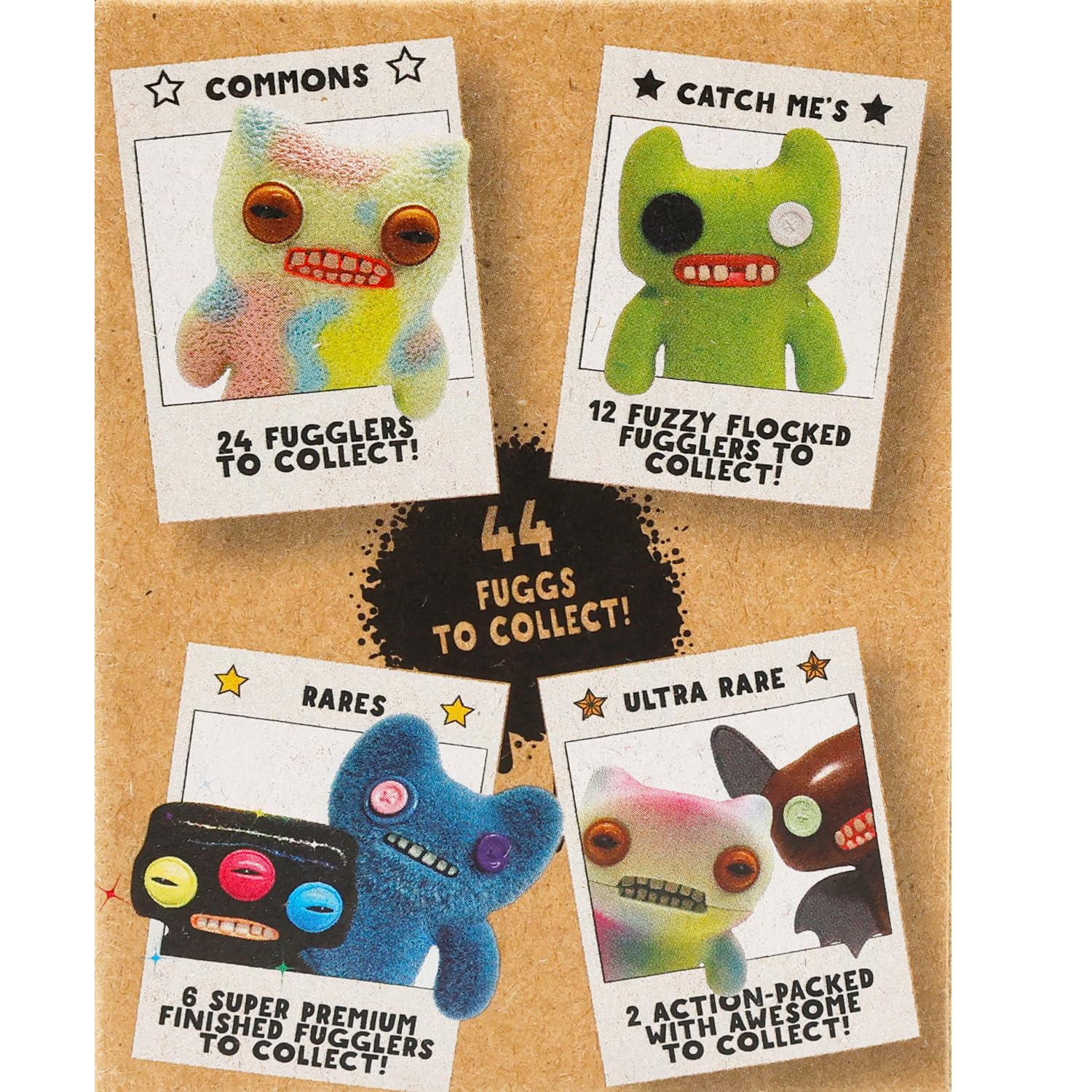 Fuggler Plushies Blind Box Set for Girls - Bundle 3 Fuggler Figures, Plus Sticker & More | Funny Ugly Mystery Plush Set for Boys, Kids