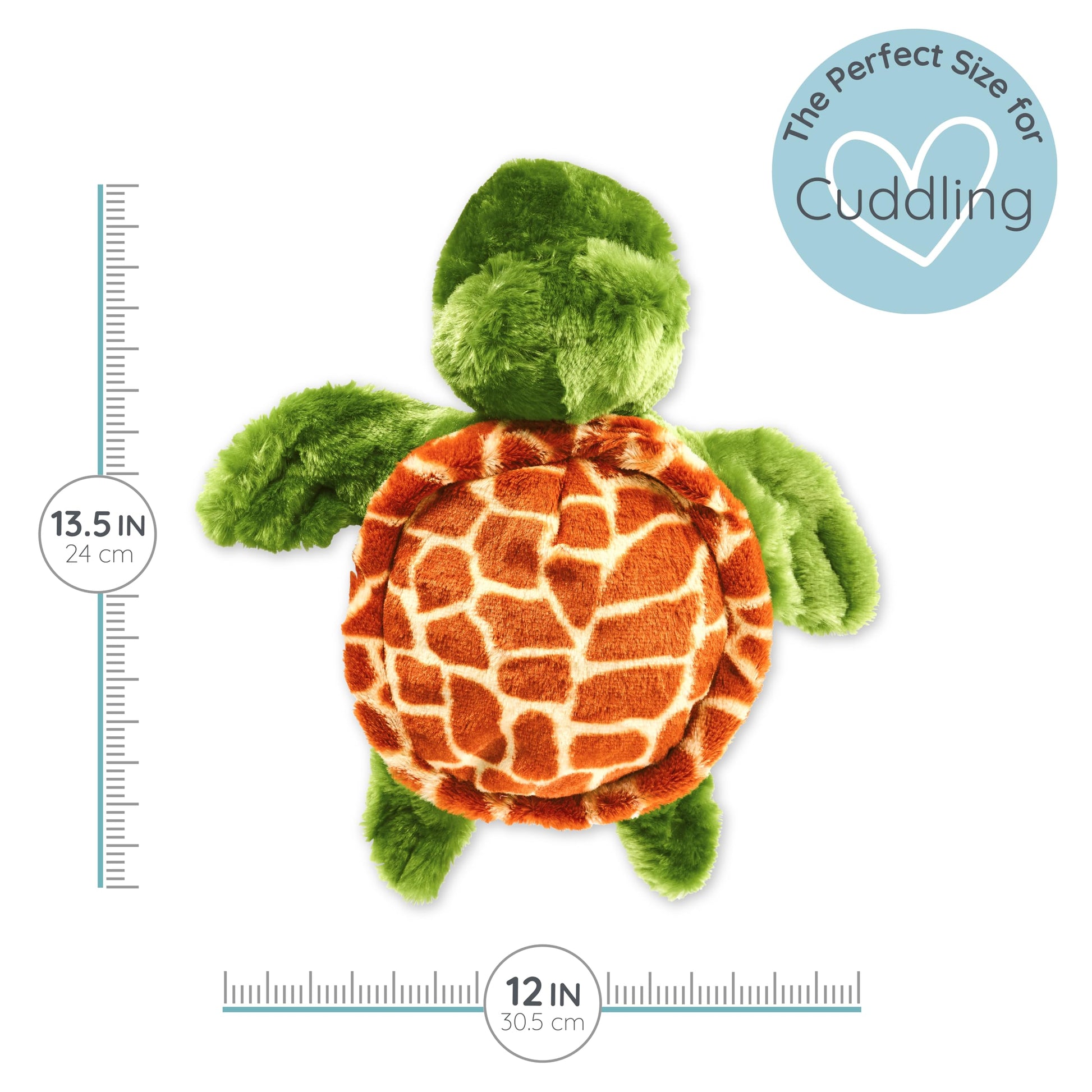 Tyson Turtle - Microwavable & Weighted Plush Stuffed Animal - Heated Plushie for Warmth - Cute, Soft, Cozy Toy for Adults & Children (Boys, Girls
