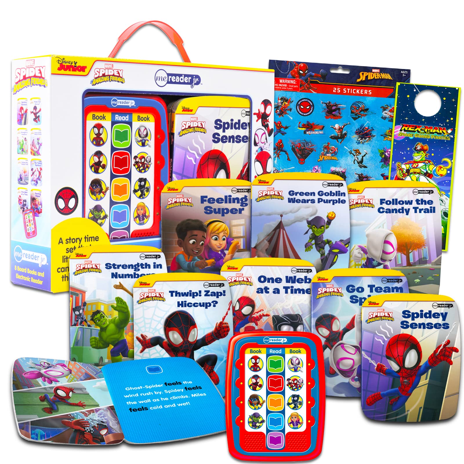 Spidey Sound Book Library with Electronic Me Reader for Boys Bundle