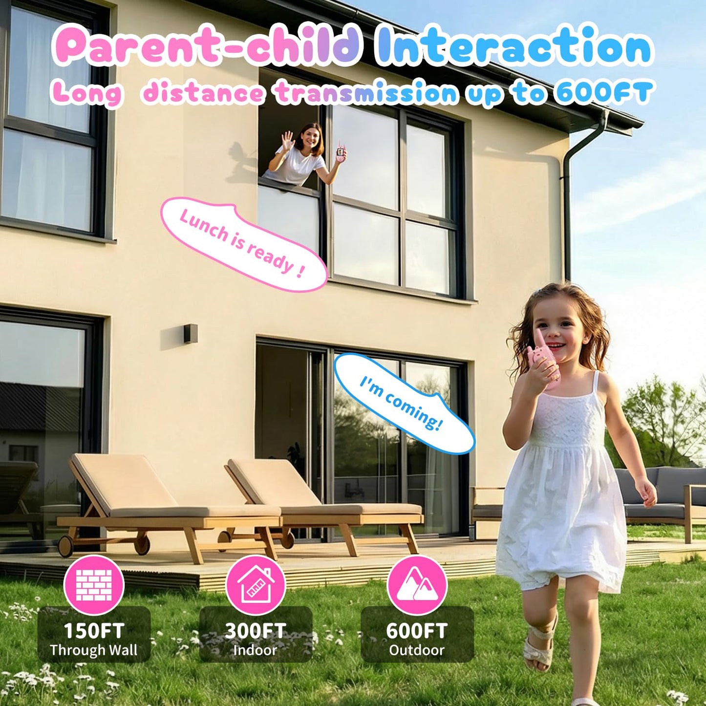 2 Pack Walkie Talkies for Kids, Rechargeable Kids Video Walkie Talkies with Camera & Voice Changer, Long Range Video Chat Toy for Age 3-12, Indoor