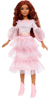 Mattel Disney The Little Mermaid Toys, Celebration Ariel Collectible Doll with Red Hair & Pink Dress, Inspired by the Movie