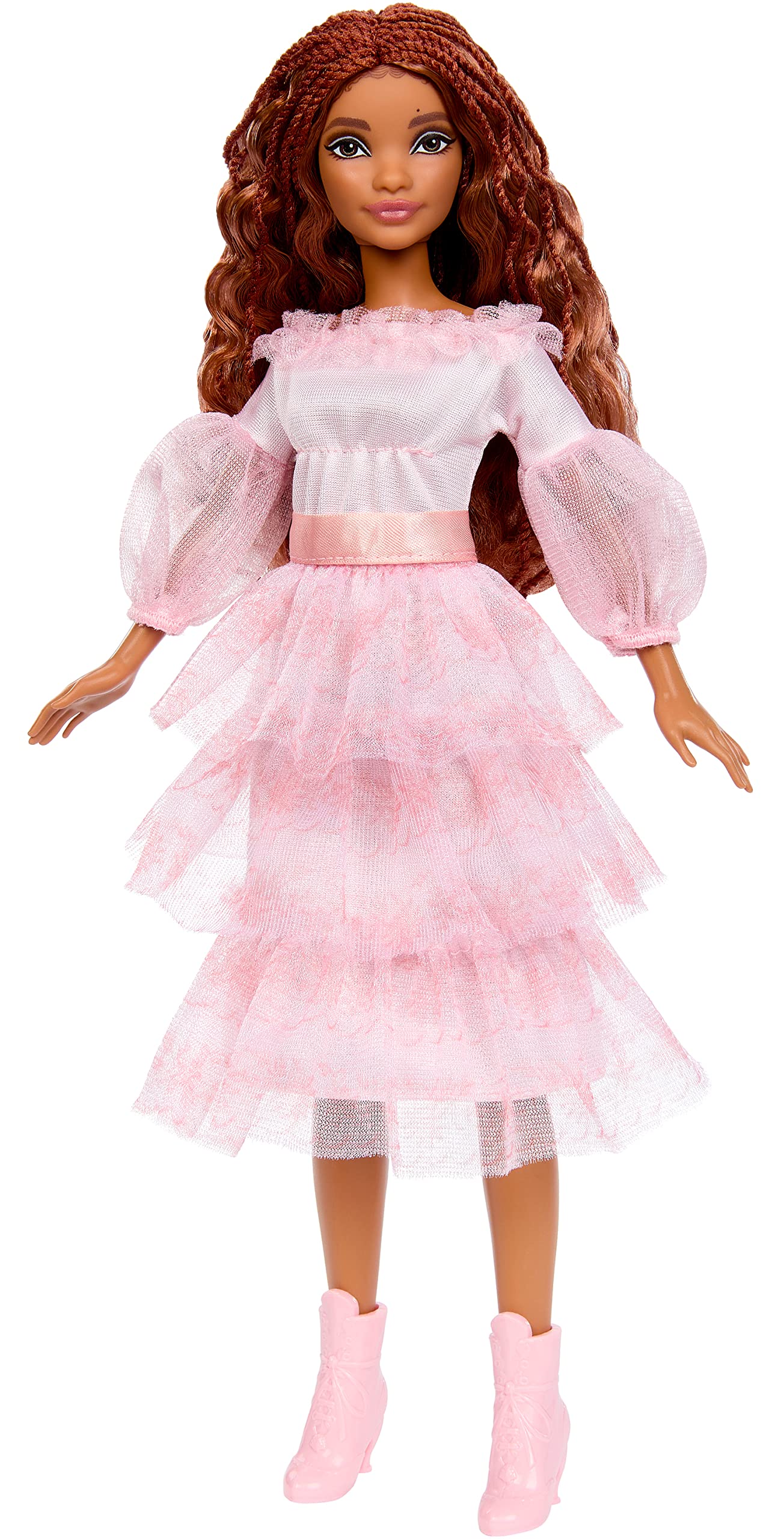 Mattel Disney The Little Mermaid Toys, Celebration Ariel Collectible Doll with Red Hair & Pink Dress, Inspired by the Movie