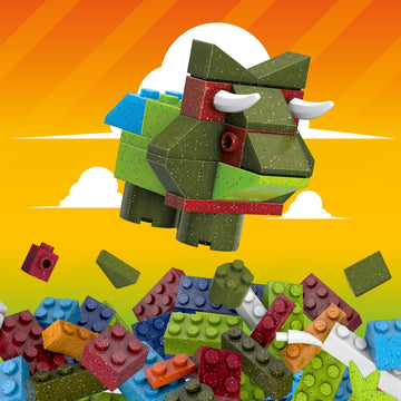 MEGA Construx Kids Blocks Toy Set, Open-Ended Building Bricks Tube with 140 Pieces in Speckled Colors, Ages 4+ Years