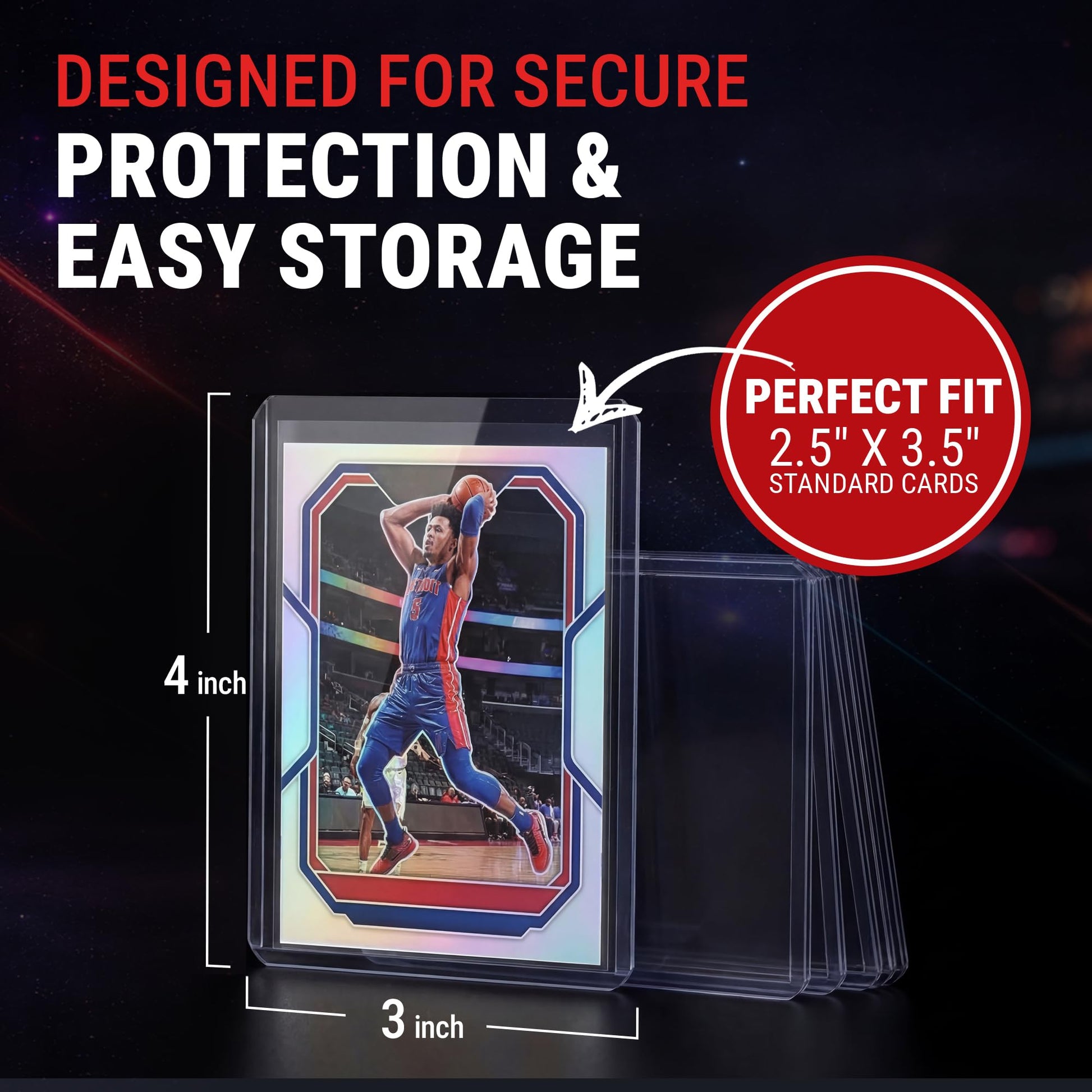 Ultra PRO 3" x 4" Clear Regular Toploaders for Cards with Card Sleeves Bundle Standard Size 100ct Trading Baseball Toploader Card Sleeve Protectors