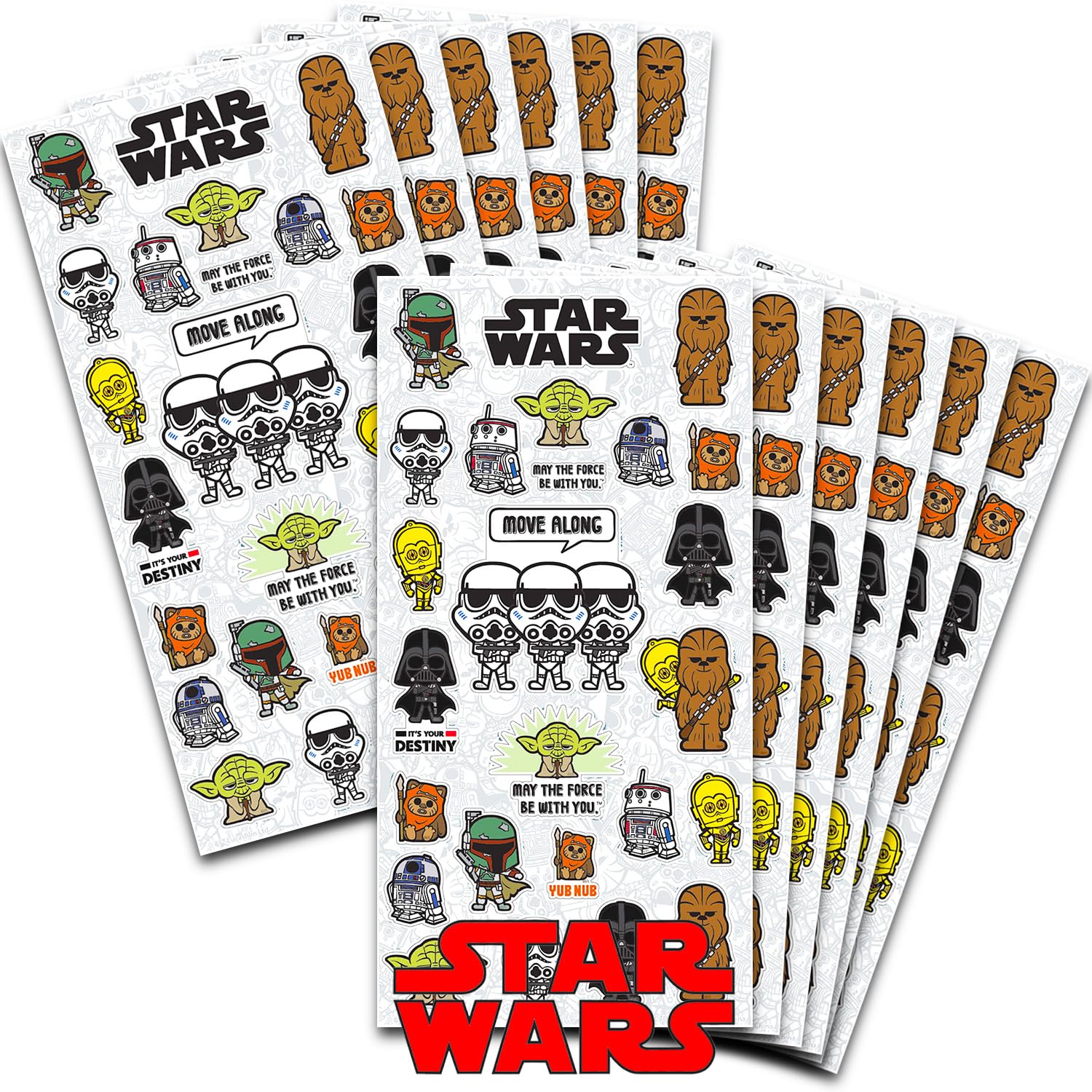 Star Wars Stickers Party Favors for Boys & Girls 12 Pack Bundle