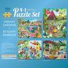 Bits and Pieces - 4-in-1 Multi-Pack 500 Piece Jigsaw Puzzles for Adults - Jigsaw Puzzle Set Bundle by Artist Kathy Bambeck, Completed Puzzle Size: 16"
