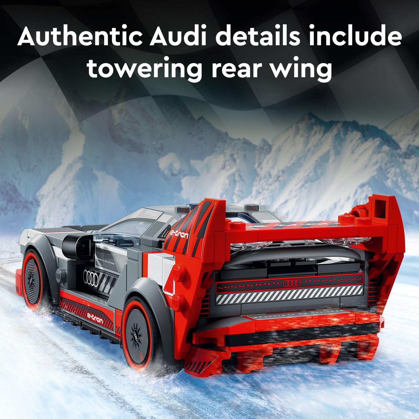 LEGO Speed Champions Audi S1 e-tron Quattro Race Car Toys - Building Toys for Kids, Boys & Girls, Ages 9+ - Design Details & 1 Minifigure - Car Model