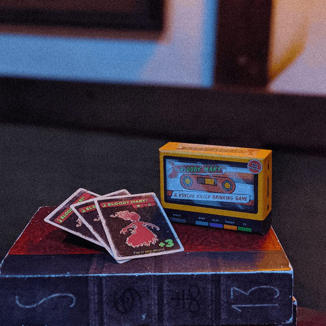 Escape Tabletop Games: Psycho Killer - Bloody Mary - Horror Card Game, Drinking Game, Ages 21+, 2-7 Players, Fast-Paced Party Game