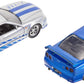 Fast & Furious Brian's Nissan Skyline GT-R R34 Silver & Nissan GT-R R34 Blue 1:32 Die - cast Car, Toys for Kids and Adults