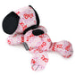 Hallmark Peanuts Valentine's Day Floppy Snoopy Plush Toy (Pink and Red XOXO on White) Gift for Kids, Grandchildren, Spouse