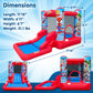 Funormous Spidey & Friends Bounce House Water Slide with Pool & Ball Pit, Inflatable Bouncer for Kids Ages 3-8 with Basketball Hoop, Water Misting