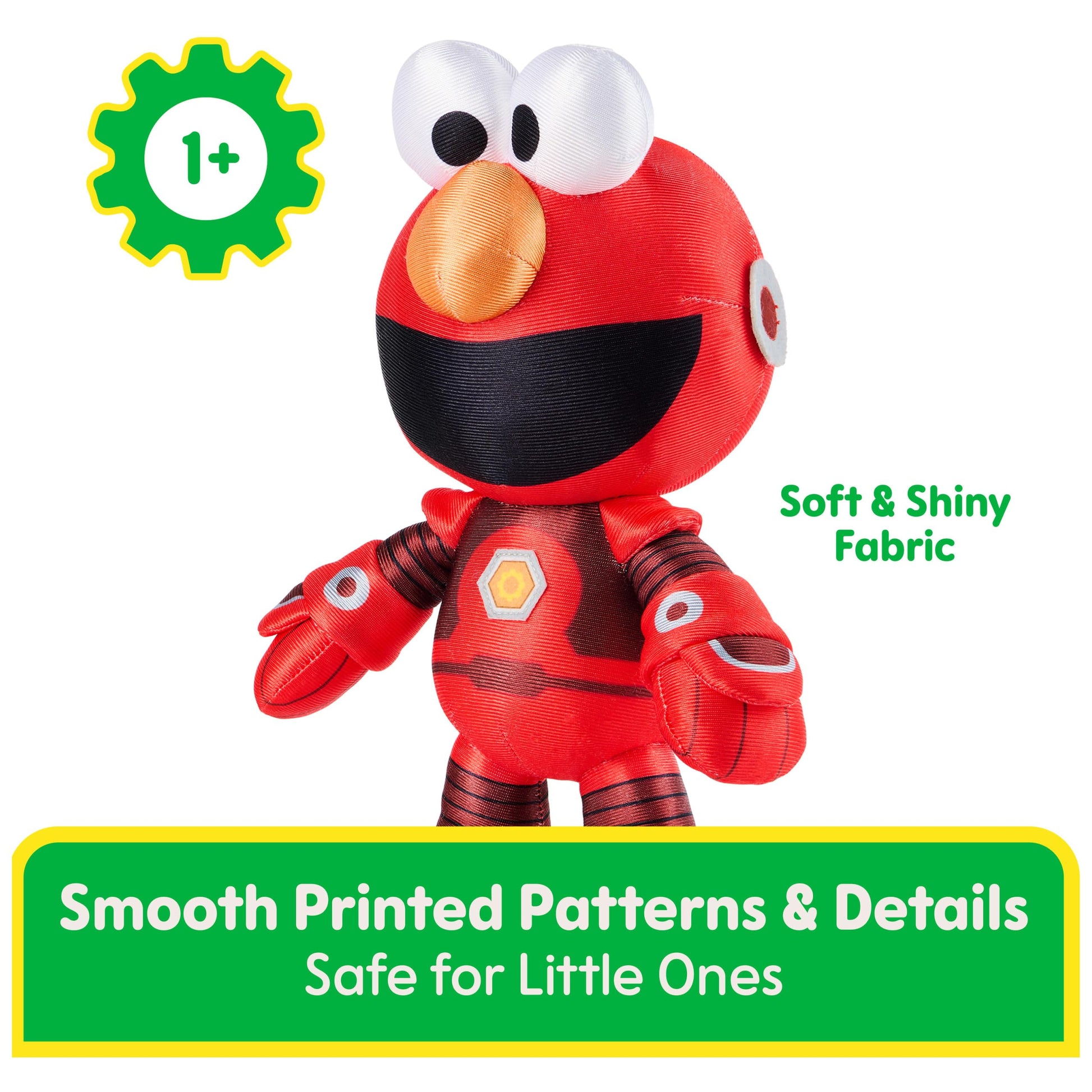 GUND Sesame Street Mecha Builder Elmo 14-Inch Plush Toy for Ages 1+
