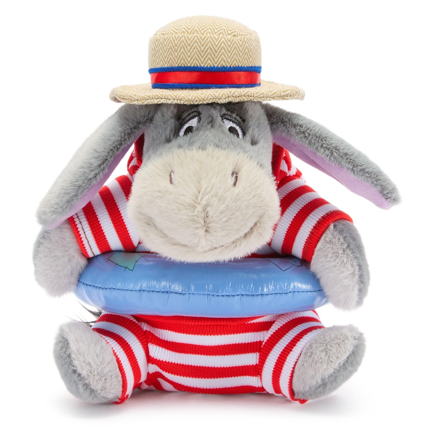 Disney Store Official Bathing Suit Plush - 7" Eeyore Mini Bean Bag Plushie - Cute Stuffed Animal with Detailed Sculpting, Embroidered Features & Bean