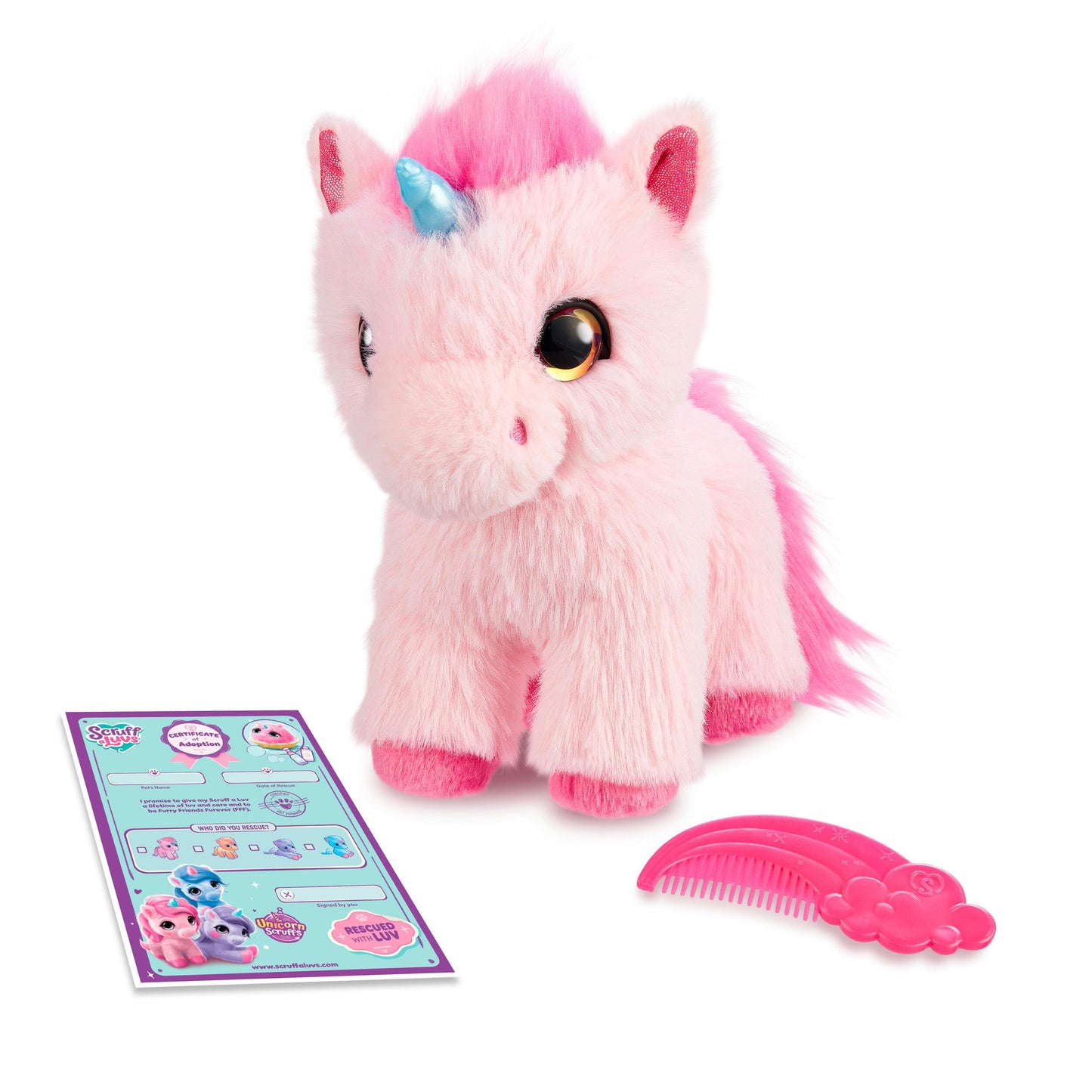 ScruffaLuvs Unicorn Scruffs Plush Toy, Wash to Reveal 1 of 4 Unicorns