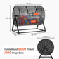 VEVOR Raffle Ticket Spinner, 16.1" x 11.9" Holds 5000 Tickets or 200 Ping Pong Balls, Raffle Drum Lottery Spinning Cage with Reinforced Handle, Stable