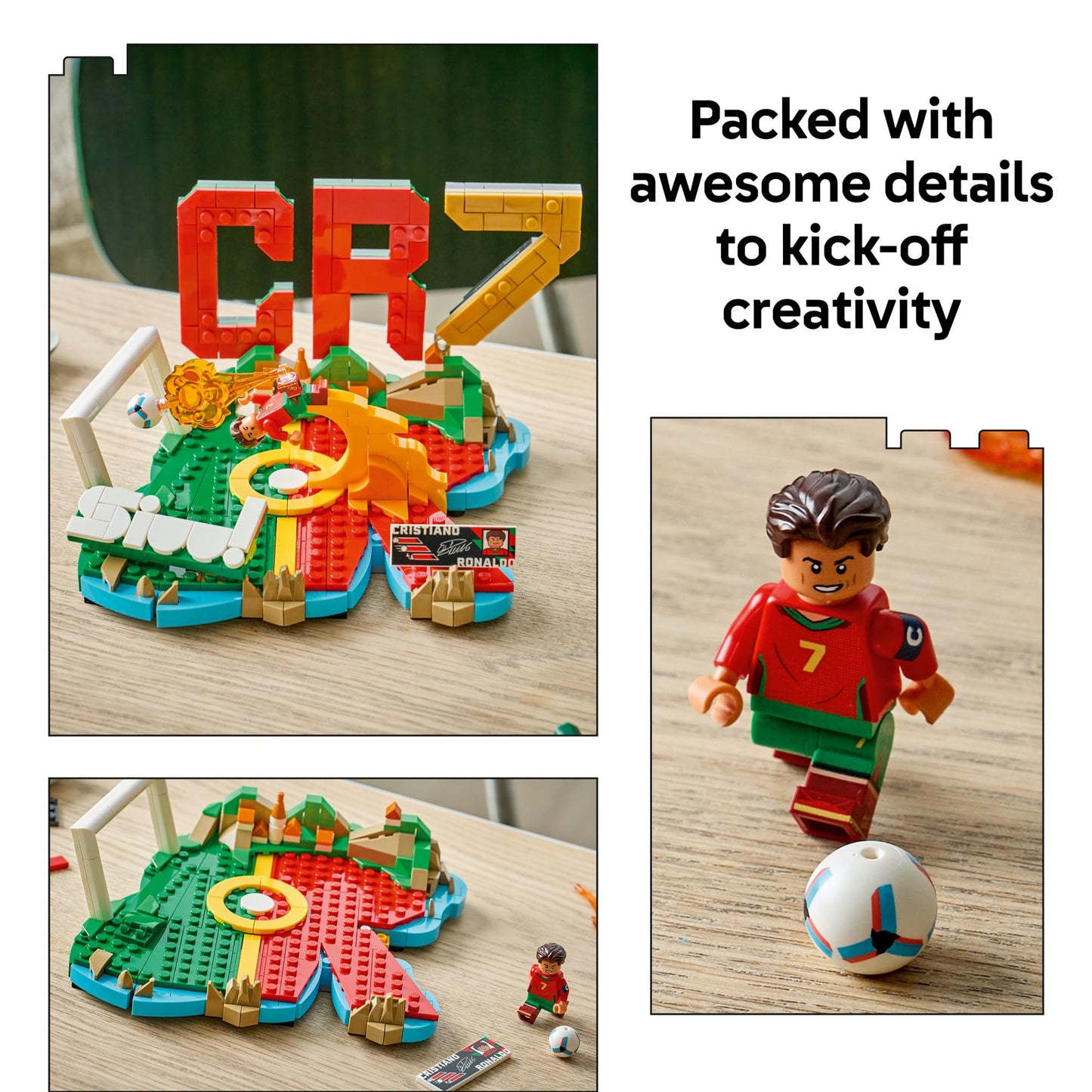 LEGO Editions Cristiano Ronaldo - Soccer Highlights - Building Set for Boys & Girls, Ages 10+ - Collectible Soccer Gift with Plaque - Kids Bedroom or