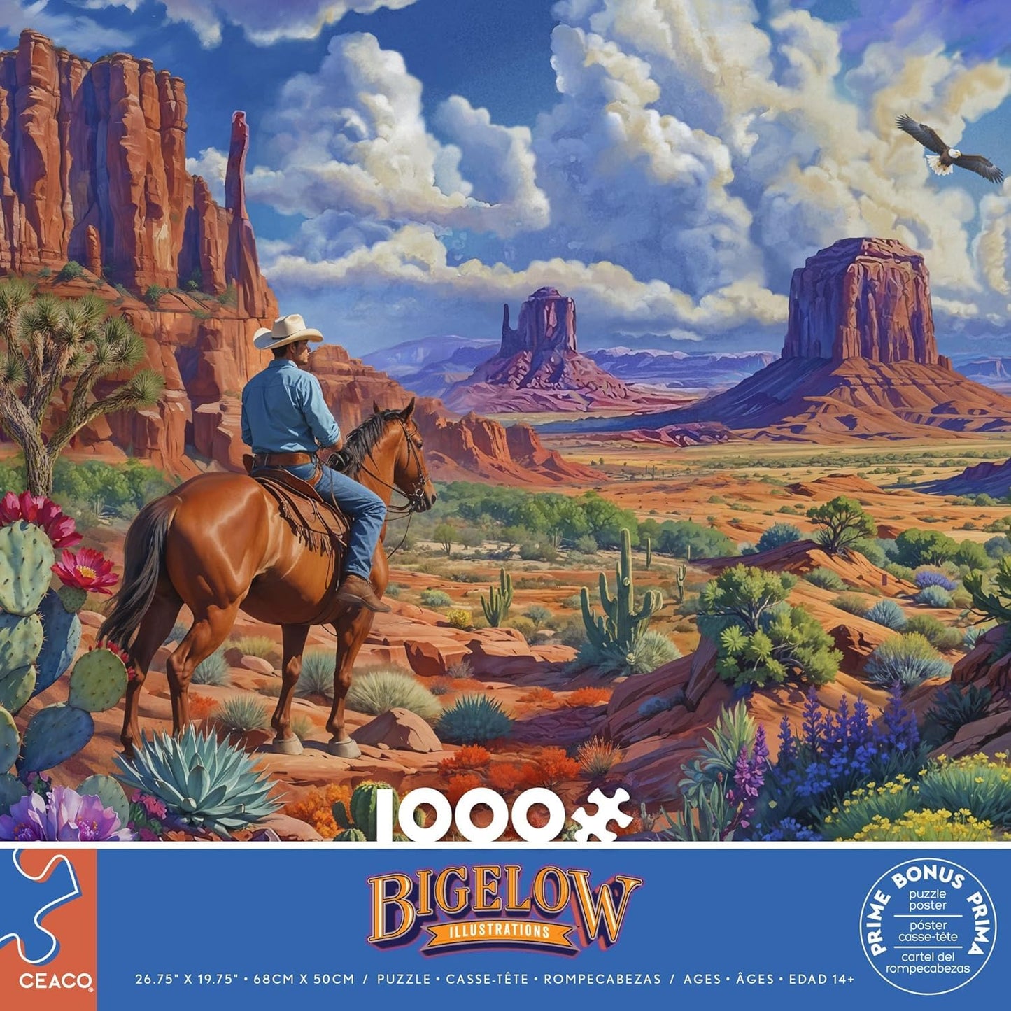 CEACO Western Venue 1000 Piece Jigsaw Puzzle for Adults, 26.75 x 19.75 in